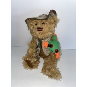 Fiesta Talking RAINFOREST RUDY Ranger 10” Teddy Bear & Frog Plush